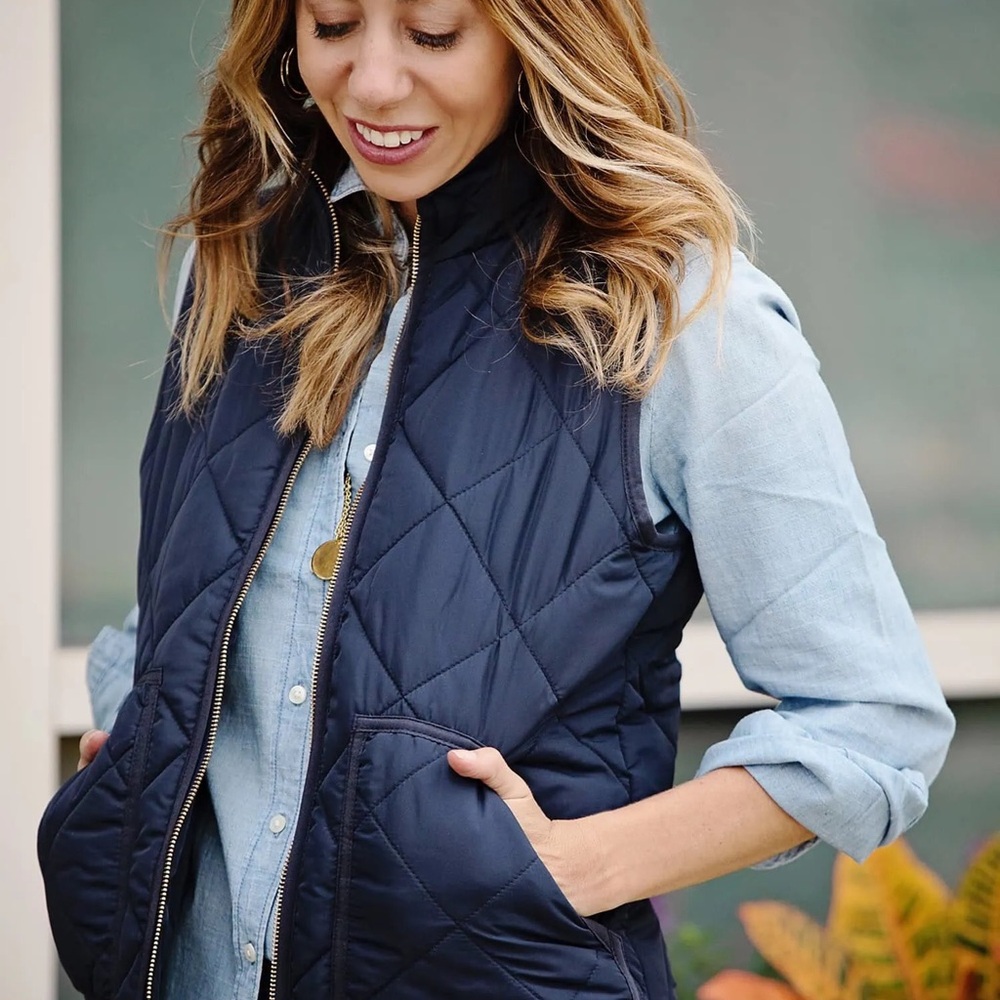 J. CREW Black Quilted Puffer Vest Size XS